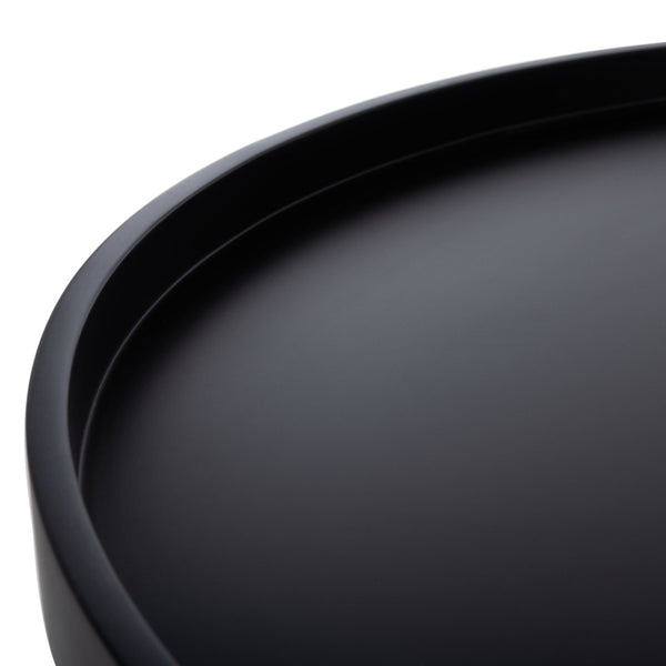 Safavieh Fritz Modern Round Tray-Top Coffee Table With Tripod Legs For Stylish Serving And Display Solutions Black COF4204A