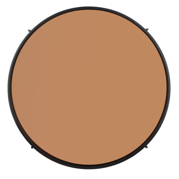 Safavieh Ruby Round Tray-Top Coffee Table - Luxe Black Wood Frame With Rose Gold Glass For Modern Spaces COF4205A