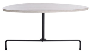 Safavieh Berlin Tripod Coffee Table - Mid-Century Modern Design With Sculptural Geometry For Stylish Living Spaces Light Grey Oak/Black COF4207C