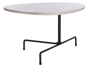 Safavieh Berlin Tripod Coffee Table - Mid-Century Modern Design With Sculptural Geometry For Stylish Living Spaces Light Grey Oak/Black COF4207C