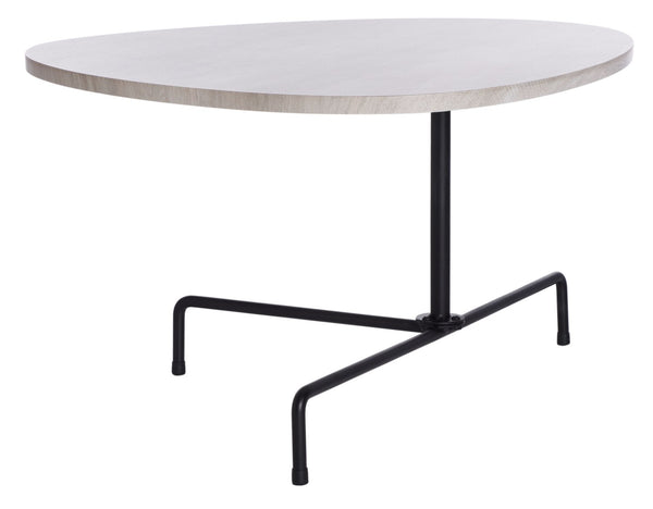 Safavieh Berlin Tripod Coffee Table - Mid-Century Modern Design With Sculptural Geometry For Stylish Living Spaces Light Grey Oak/Black COF4207C