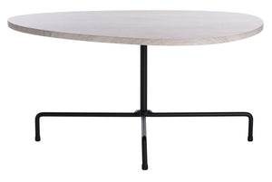 Safavieh Berlin Tripod Coffee Table - Mid-Century Modern Design With Sculptural Geometry For Stylish Living Spaces Light Grey Oak/Black COF4207C