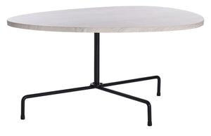 Safavieh Berlin Tripod Coffee Table - Mid-Century Modern Design With Sculptural Geometry For Stylish Living Spaces Light Grey Oak/Black COF4207C