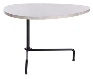 Safavieh Berlin Tripod Coffee Table - Mid-Century Modern Design With Sculptural Geometry For Stylish Living Spaces Light Grey Oak/Black COF4207C