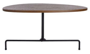 Safavieh Berlin Tripod Coffee Table - Mid-Century Modern Design With Sculptural Geometry For Stylish Living Spaces Walnut/Black COF4207D