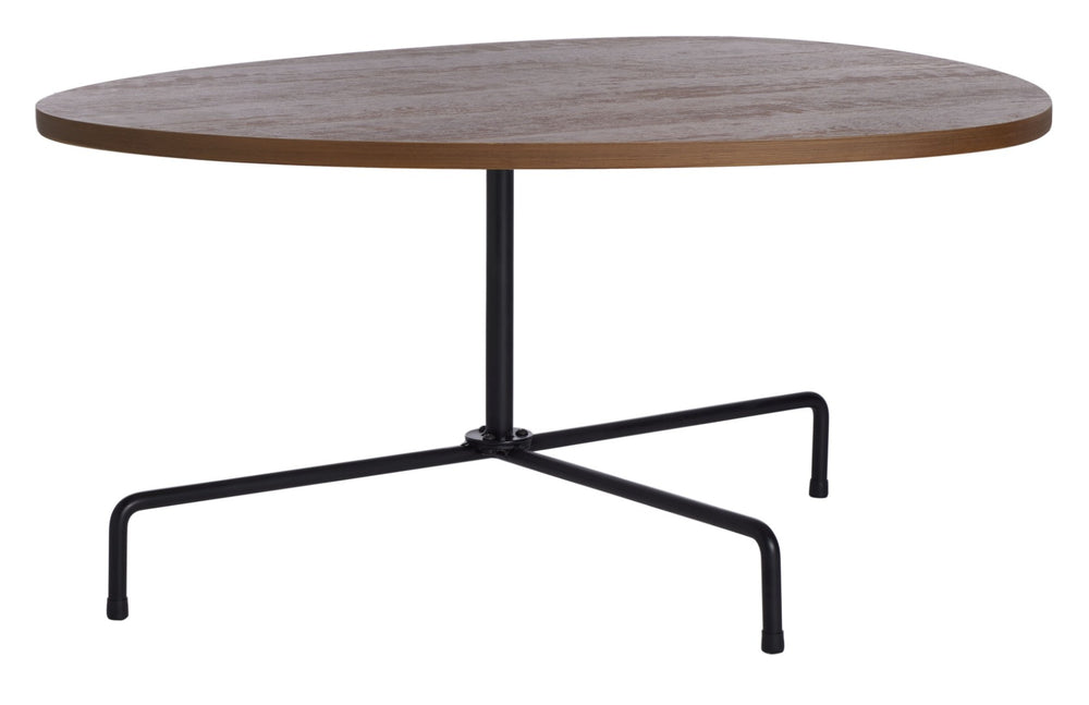 Safavieh Berlin Tripod Coffee Table - Mid-Century Modern Design With Sculptural Geometry For Stylish Living Spaces Walnut/Black COF4207D
