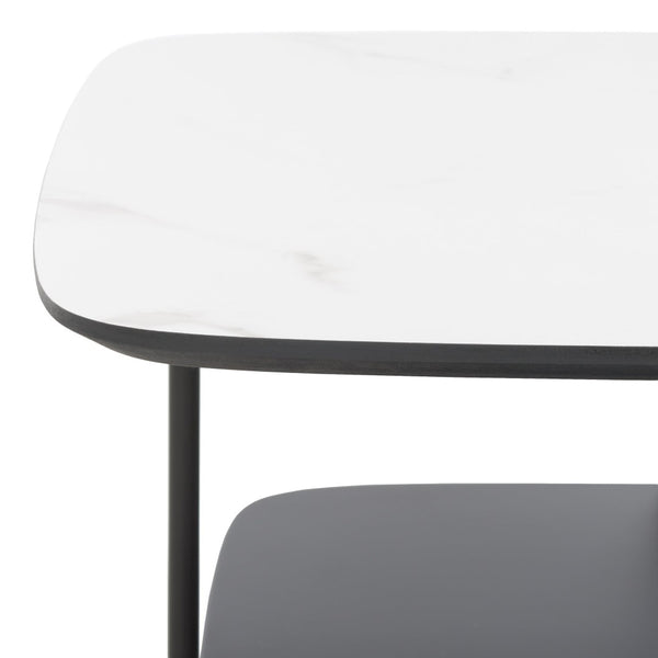 Safavieh Anzia Modern Minimalist Coffee Table With Asymmetric Two-Tier Design - Elegant Storage Solution COF4211A