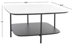 Safavieh Anzia Modern Minimalist Coffee Table With Asymmetric Two-Tier Design - Elegant Storage Solution COF4211A