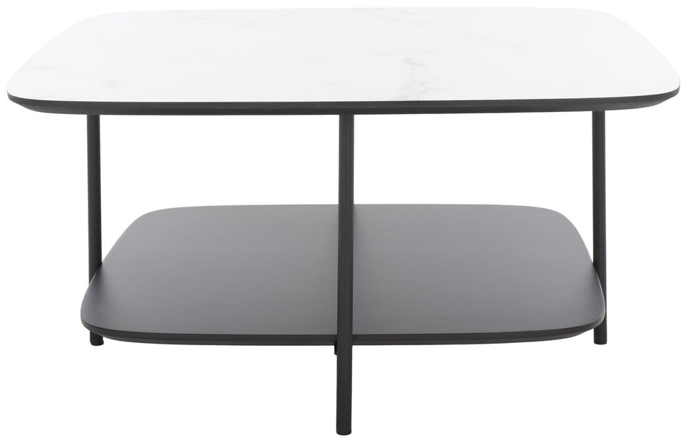 Safavieh Anzia Modern Minimalist Coffee Table With Asymmetric Two-Tier Design - Elegant Storage Solution COF4211A