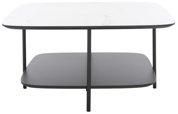 Safavieh Anzia Modern Minimalist Coffee Table With Asymmetric Two-Tier Design - Elegant Storage Solution COF4211A