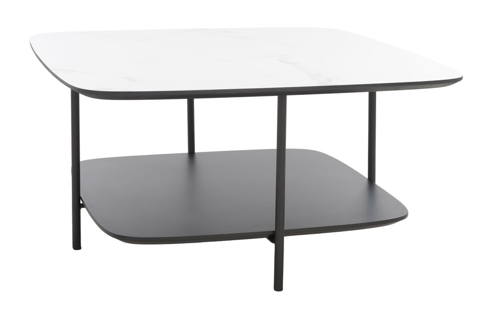 Safavieh Anzia Modern Minimalist Coffee Table With Asymmetric Two-Tier Design - Elegant Storage Solution COF4211A