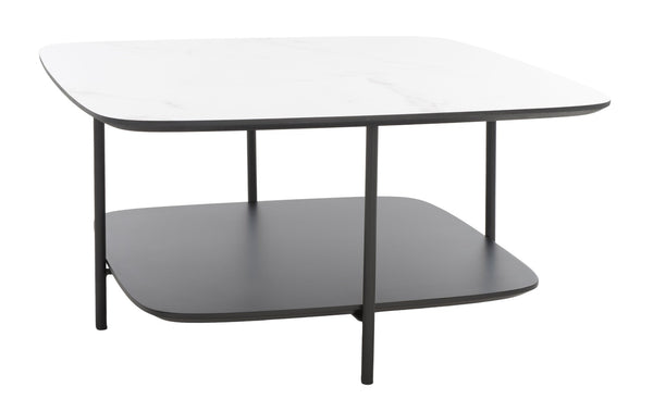 Safavieh Anzia Modern Minimalist Coffee Table With Asymmetric Two-Tier Design - Elegant Storage Solution COF4211A