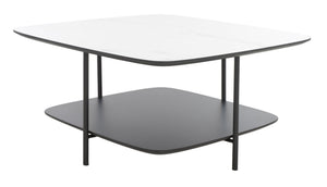 Safavieh Anzia Modern Minimalist Coffee Table With Asymmetric Two-Tier Design - Elegant Storage Solution COF4211A