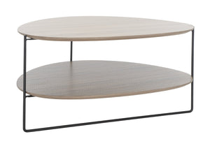 Safavieh Ami Coffee Table - Mid-Century Modern Design With Staggered Tiers, Grey Oak Finish & Metal Frame COF4216A