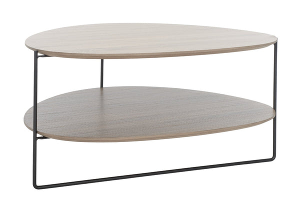 Safavieh Ami Coffee Table - Mid-Century Modern Design With Staggered Tiers, Grey Oak Finish & Metal Frame COF4216A