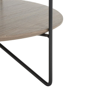 Safavieh Ami Coffee Table - Mid-Century Modern Design With Staggered Tiers, Grey Oak Finish & Metal Frame COF4216A