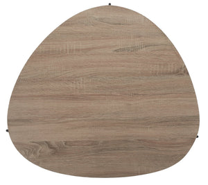 Safavieh Ami Coffee Table - Mid-Century Modern Design With Staggered Tiers, Grey Oak Finish & Metal Frame COF4216A