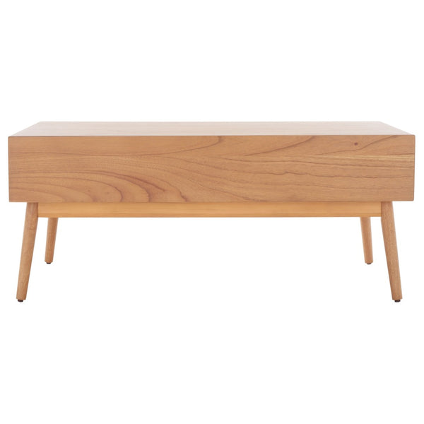 Safavieh Baisley Coastal-Inspired Coffee Table With 2 Drawers For Smart Storage And Modern Style In Living Rooms Natural COF5000A