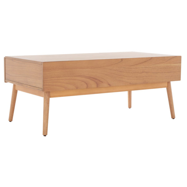 Safavieh Baisley Coastal-Inspired Coffee Table With 2 Drawers For Smart Storage And Modern Style In Living Rooms Natural COF5000A