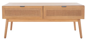 Safavieh Baisley Coastal-Inspired Coffee Table With 2 Drawers For Smart Storage And Modern Style In Living Rooms Natural COF5000A