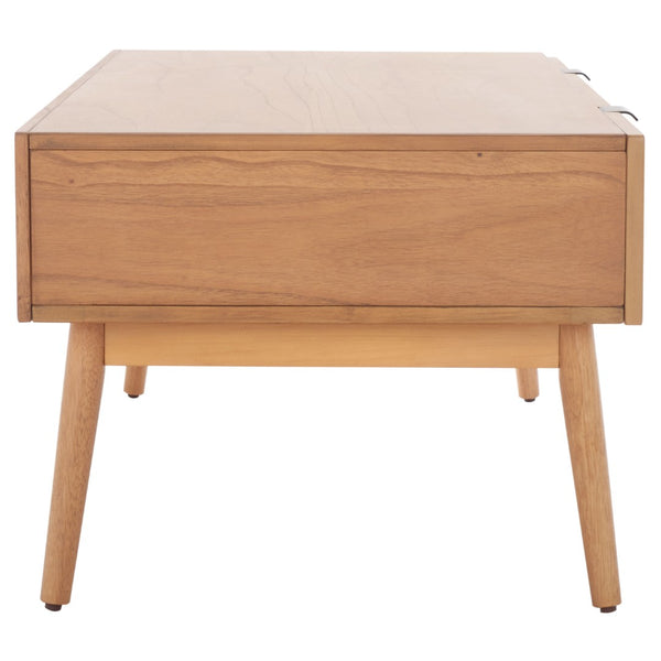 Safavieh Baisley Coastal-Inspired Coffee Table With 2 Drawers For Smart Storage And Modern Style In Living Rooms Natural COF5000A