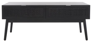 Safavieh Baisley Coastal-Inspired Coffee Table With 2 Drawers For Smart Storage And Modern Style In Living Rooms Black COF5000B
