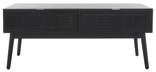 Safavieh Baisley Coastal-Inspired Coffee Table With 2 Drawers For Smart Storage And Modern Style In Living Rooms Black COF5000B