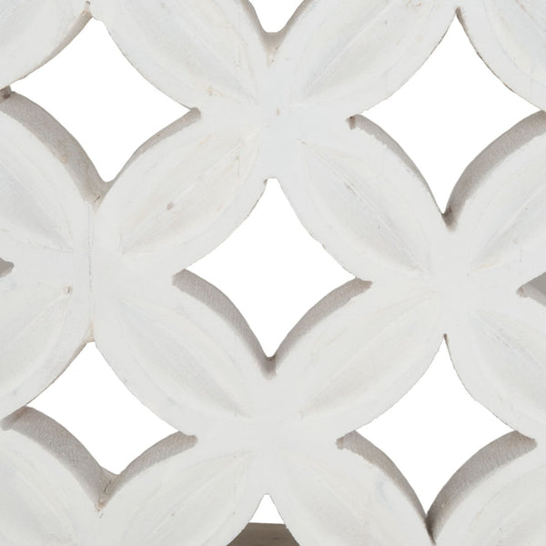 Safavieh Kaydix Round Coffee Table With Moroccan-Inspired Design For Contemporary Coastal Chic Living Spaces White Wash COF5300A