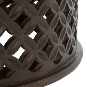 Safavieh Kaydix Round Coffee Table With Moroccan-Inspired Design For Contemporary Coastal Chic Living Spaces Brown COF5300C
