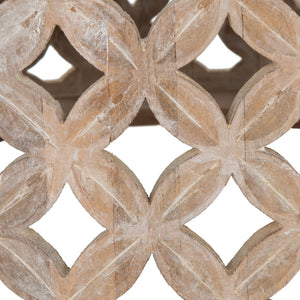 Safavieh Kaydix Round Coffee Table With Moroccan-Inspired Design For Contemporary Coastal Chic Living Spaces Burnt White COF5300D