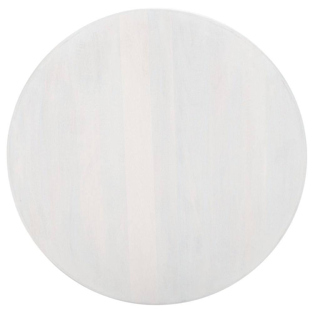 Safavieh Kyrith Round Coffee Table - Moroccan-Inspired Elegance With Open Lattice Base For Coastal Chic Living Rooms White Wash COF5301B