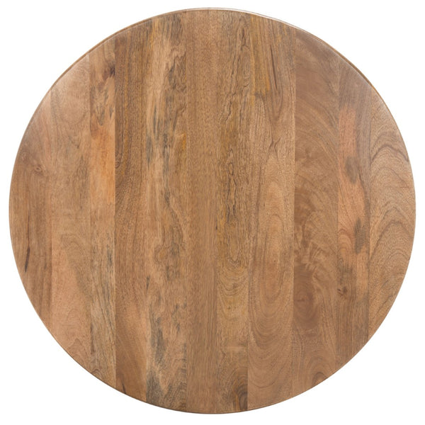 Safavieh Kyrith Round Coffee Table - Moroccan-Inspired Elegance With Open Lattice Base For Coastal Chic Living Rooms Burnt Natural COF5301C