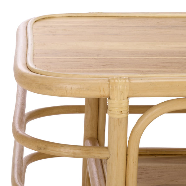 Safavieh Maestro Coffee Table - Stunning Natural Rattan & Hibiscus Wood Design For Stylish Living Spaces Natural Rattan & Wood Cof5400a