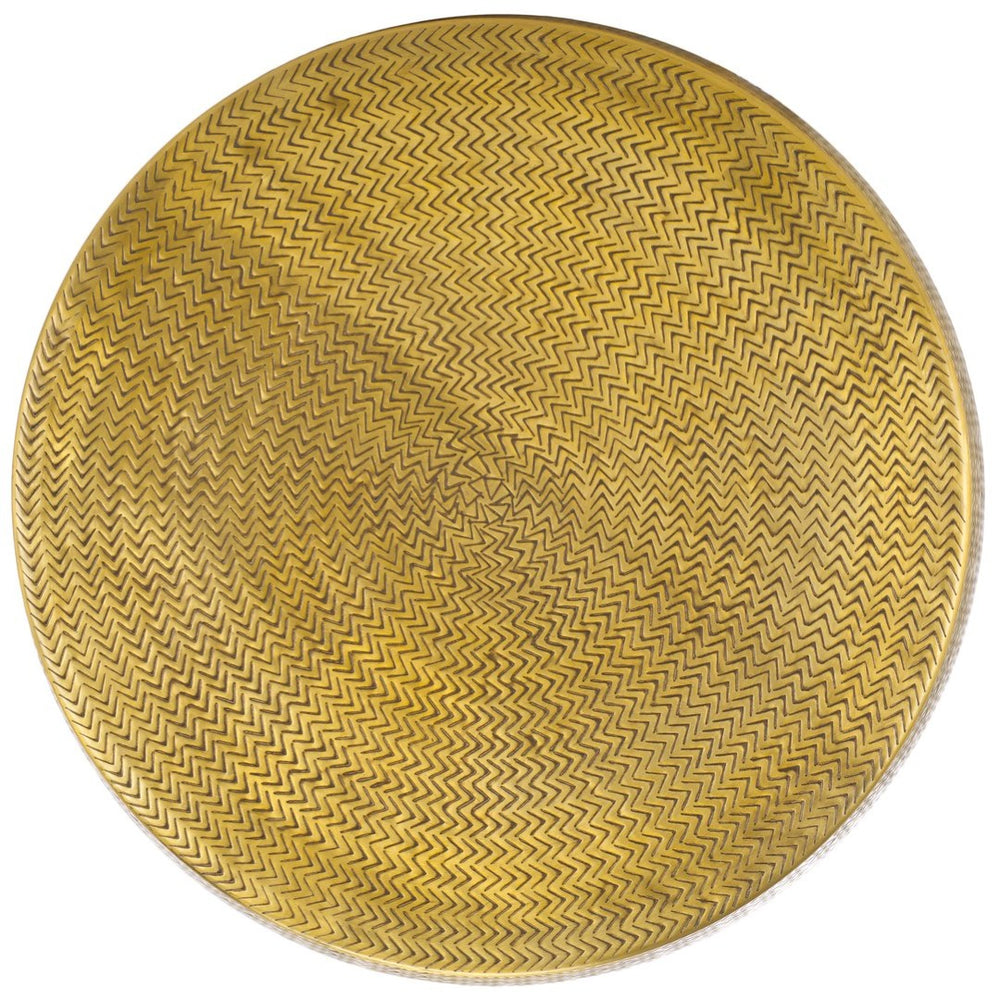 Safavieh Apoline Round Drum Coffee Table With Hidden Storage – Glamorous Design For Modern Living Spaces Antique Brass COF5500A