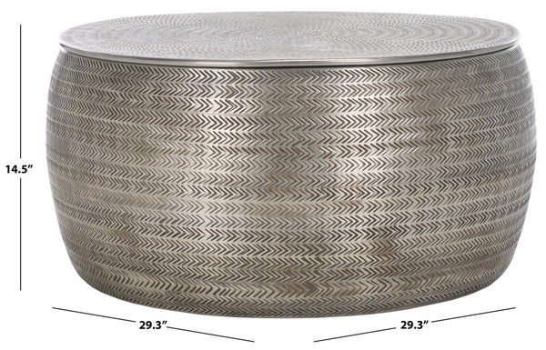 Safavieh Apoline Coffe Table With Storage Antique Silver COF5500B