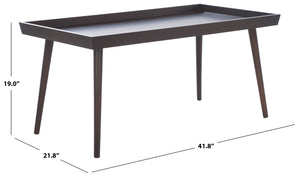 Safavieh Nonie Contemporary Coffee Table With Tray Top - Dark Chocolate Pine Wood For Urban Living Style Dark Chocolate Solidwood,Mdf Cof5700d