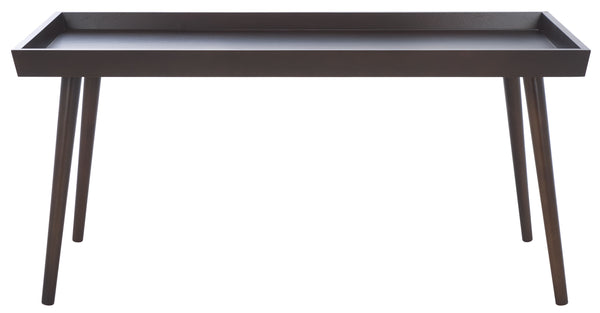 Safavieh Nonie Contemporary Coffee Table With Tray Top - Dark Chocolate Pine Wood For Urban Living Style Dark Chocolate Solidwood,Mdf Cof5700d