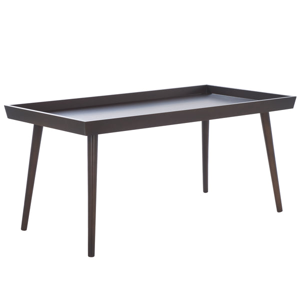 Safavieh Nonie Contemporary Coffee Table With Tray Top - Dark Chocolate Pine Wood For Urban Living Style Dark Chocolate Solidwood,Mdf Cof5700d