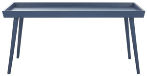 Safavieh Nonie Contemporary Coffee Table With Tray Top - Dark Chocolate Pine Wood For Urban Living Style Blue Solidwood,Mdf Cof5700f