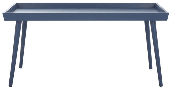 Safavieh Nonie Contemporary Coffee Table With Tray Top - Dark Chocolate Pine Wood For Urban Living Style Blue Solidwood,Mdf Cof5700f