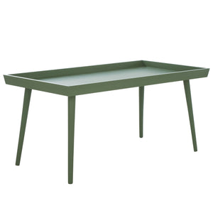 Safavieh Nonie Contemporary Coffee Table With Tray Top - Dark Chocolate Pine Wood For Urban Living Style Dusty Green Solidwood,Mdf Cof5700g