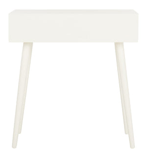 Safavieh Dean 2-Drawer Console Table – Retro-Modern Charm For Entryways, Living Rooms & Smart Storage Solutions Vintage White COF5701A