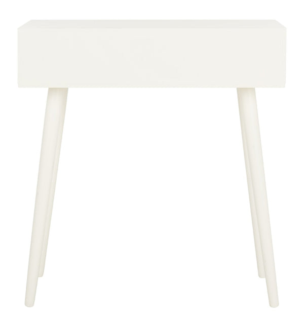 Safavieh Dean 2-Drawer Console Table – Retro-Modern Charm For Entryways, Living Rooms & Smart Storage Solutions Vintage White COF5701A