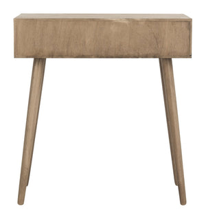 Safavieh Dean 2-Drawer Console Table – Retro-Modern Charm For Entryways, Living Rooms & Smart Storage Solutions Light Brown COF5701B