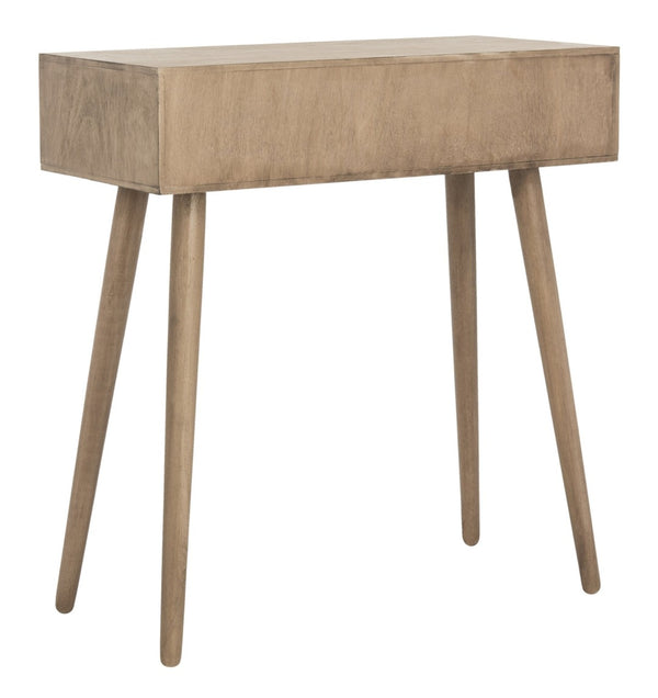 Safavieh Dean 2-Drawer Console Table – Retro-Modern Charm For Entryways, Living Rooms & Smart Storage Solutions Light Brown COF5701B
