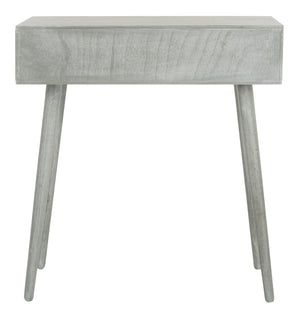 Safavieh Dean 2-Drawer Console Table – Retro-Modern Charm For Entryways, Living Rooms & Smart Storage Solutions Slate Grey COF5701C