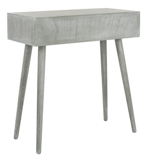 Safavieh Dean 2-Drawer Console Table – Retro-Modern Charm For Entryways, Living Rooms & Smart Storage Solutions Slate Grey COF5701C