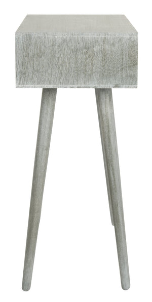 Safavieh Dean 2-Drawer Console Table – Retro-Modern Charm For Entryways, Living Rooms & Smart Storage Solutions Slate Grey COF5701C