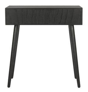 Safavieh Dean 2-Drawer Console Table – Retro-Modern Charm For Entryways, Living Rooms & Smart Storage Solutions Black COF5701D