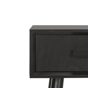 Safavieh Dean 2-Drawer Console Table – Retro-Modern Charm For Entryways, Living Rooms & Smart Storage Solutions Black COF5701D